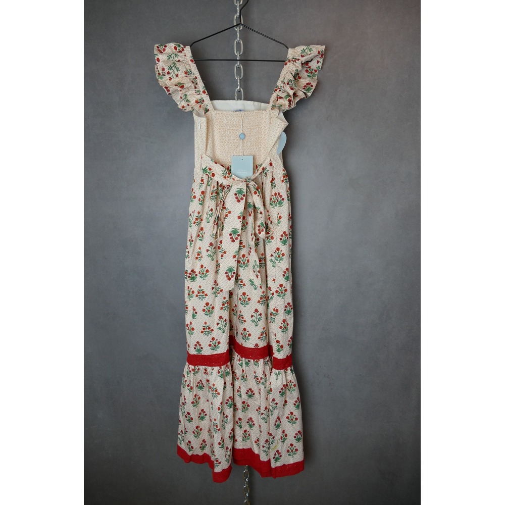 Hill House Home The Pippa Dress Block Print Poppy Ruffle Sleeve Cottagecore S - Picture 3 of 12